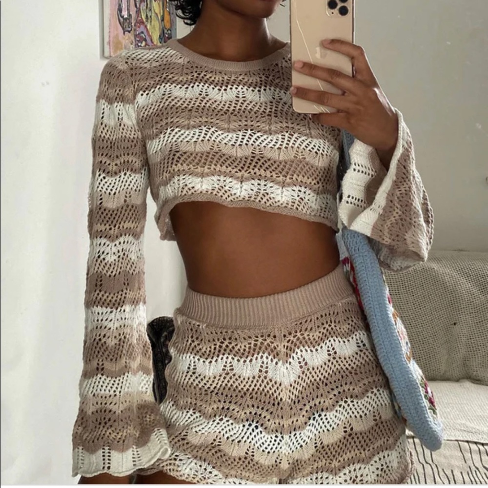 princess polly brown knit set